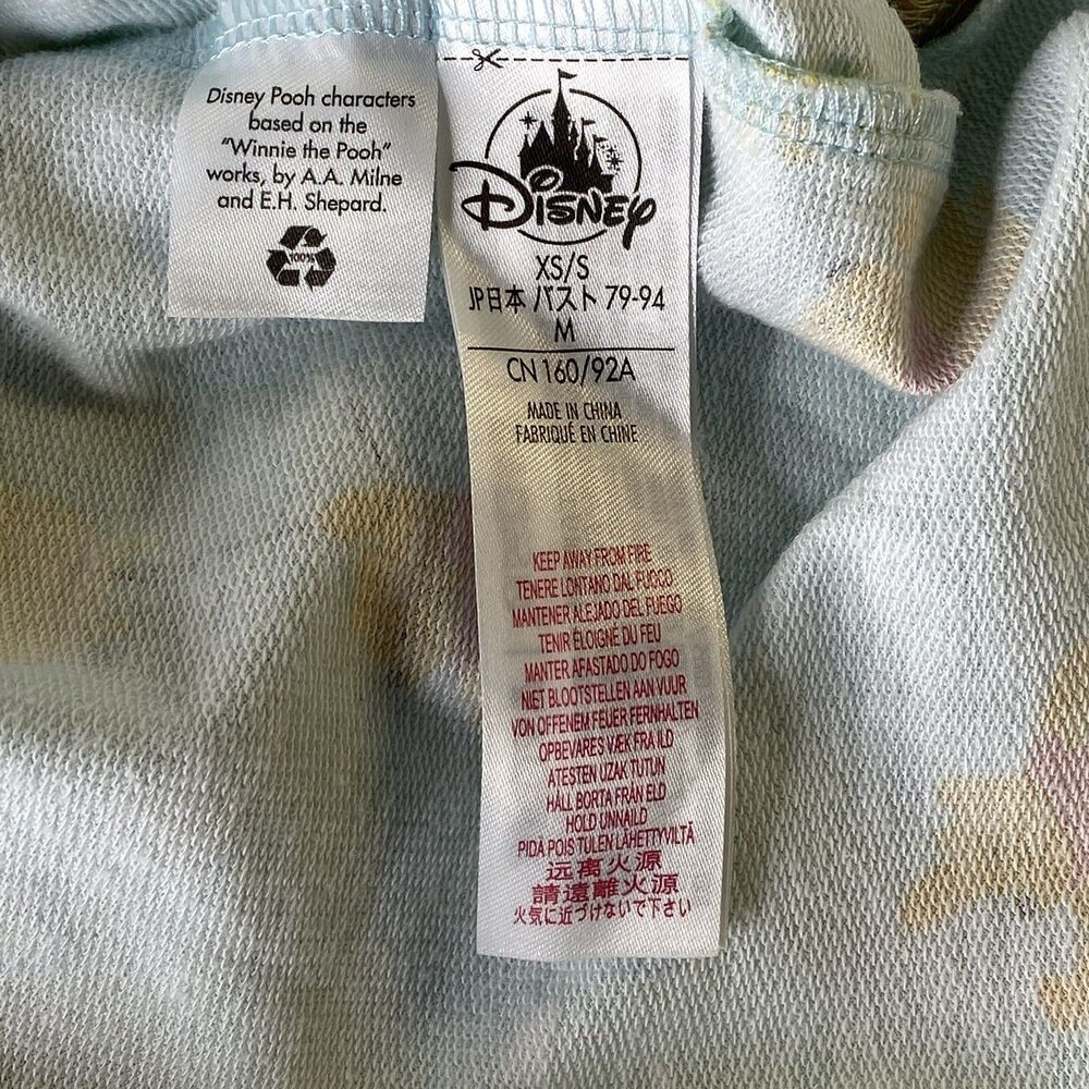 Disney Store Winnie The Pooh Nightshirt Womens XS S Nightgown Sleep Rainbow Sun - Picture 9 of 13